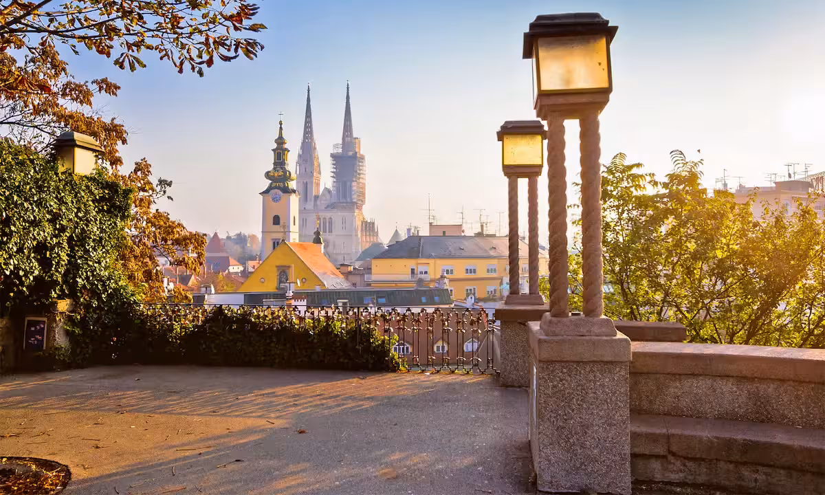 Iglesia de San Marcos en el casco histórico de Zagreb.