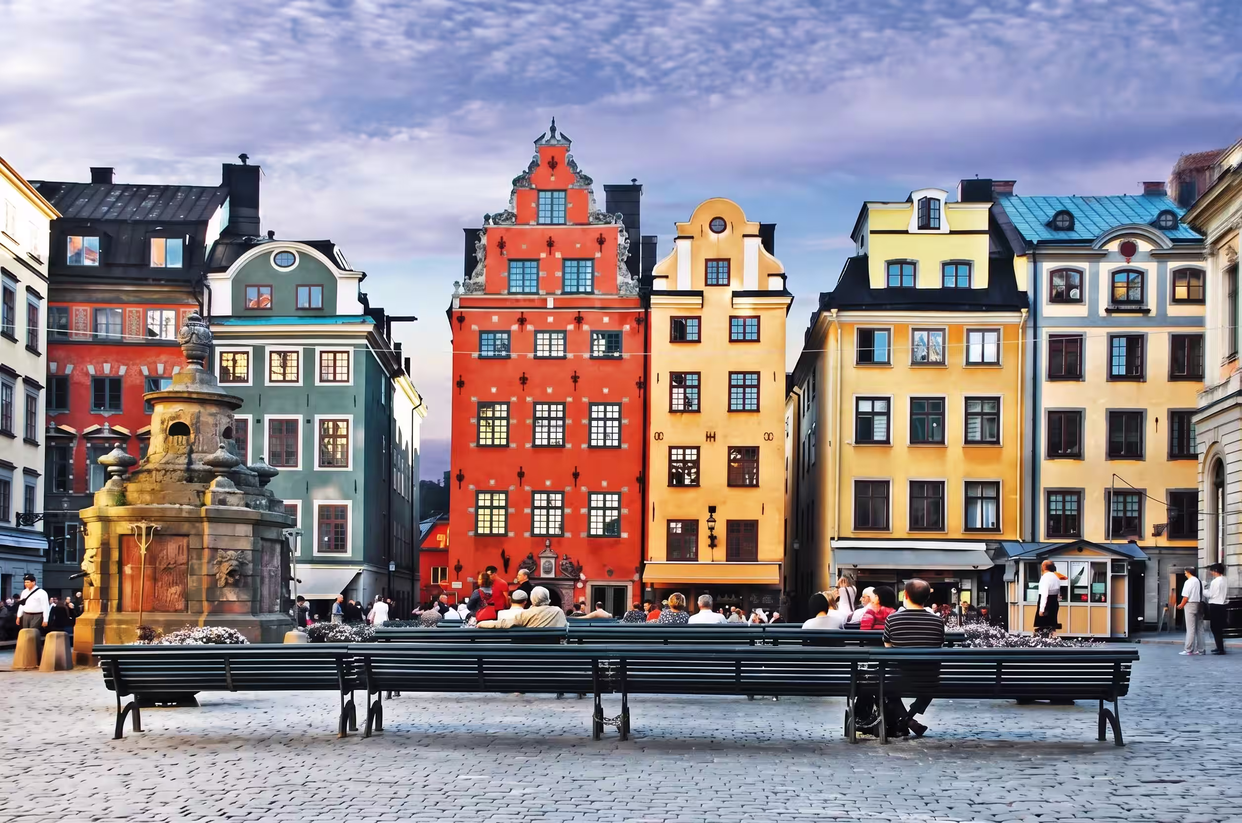 Calles y arquitectura de Gamla Stan en Estocolmo.