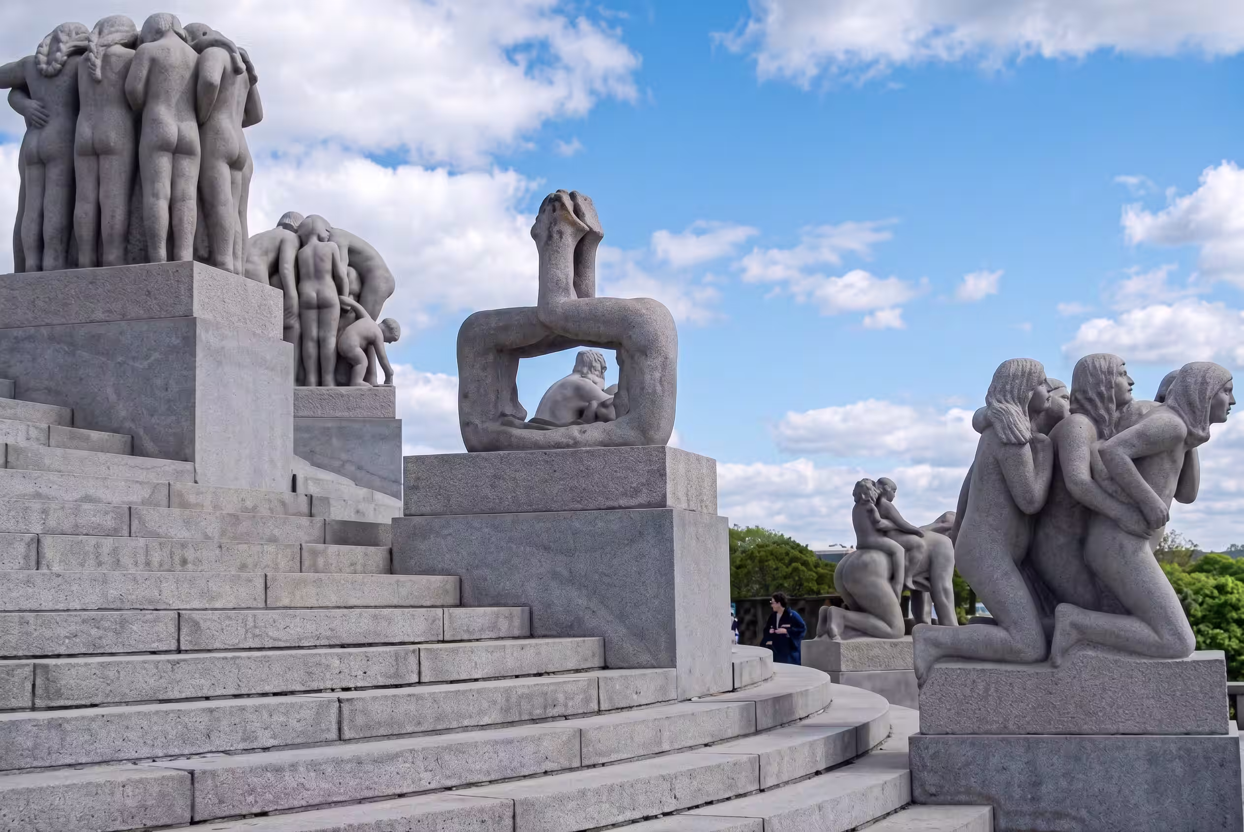 Parque Vigeland durante el recorrido por Oslo.