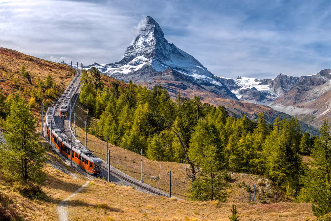 Vista panorámica desde Gornergrat, Suiza, como referencia visual al ritmo de un viaje por Europa